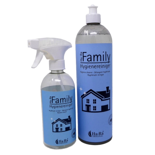 Ha-Ra Family Hygienereiniger Vorratsflasche + Sprühflasche